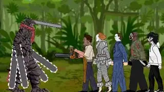 Chainsaw devil/Chainsaw man vs leatherface,jason voorhees,michael myers,jeff the killer
