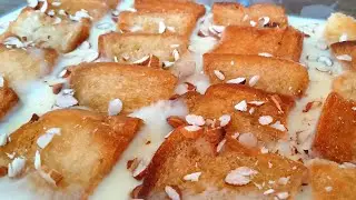 Only Milk and Bread Instant Dessert | Easy Custard Bread Recipe By Punjabi Kitchen Routines