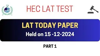 Lat Today Paper held on 15 12 2024 Part 1 | HEC Lat Test December 2024