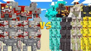 REDSTONE vs DIAMOND, NETHERITE, IRON & GOLD ARMY