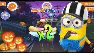 Minion Rush Referee Minion - 🎃✨Near miss an obstacle at Halloween Residential Area