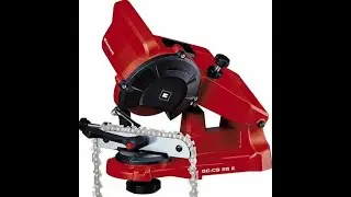 Sharpening a chainsaw chain on a machine