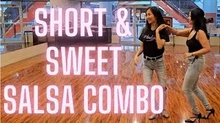 Beginner Salsa Combination - Short and SWEET! - Ivy and Jessie