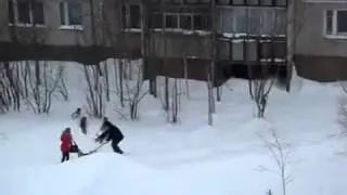 Дворник гроза собак. Janitor storm dogs