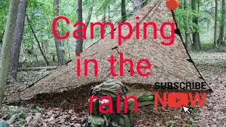 Tarp camping in the rain. Outdoor cooking. Post lockdown camping. Leave no trace.