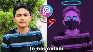 Neon Glowing Vector Art in Picsart || Vector Art in Picsart | in Malayalam | Aju Techno