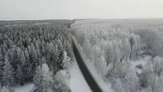 Зима на Урале. Аэросъемка 4К.
