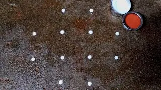 Vaigasi madham flowers kolam🌹 Pandaga muggulu design 🌹 Easy & simple rangoli 🌹 Traditional rangoli