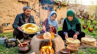 Baking Traditional Afghan Bread on Fire 🔥 | Real Village Life 🇦🇫