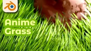 Make Anime Stylized Grass in Blender: Grass Cards + Point Distribution | Blender Tutorial