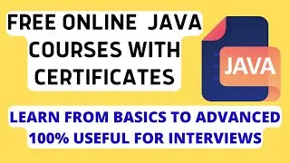 FREE JAVA COURSES WITH CERTIFICATES| FREE ONLINE JAVA CERTIFICATIONS