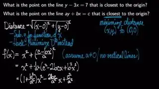Closest Point on Curve to Origin