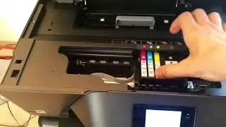HP printer Officejet 6958 замена катреджей.