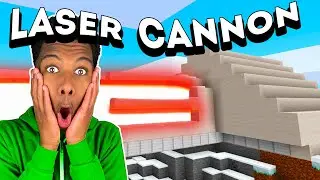 Building a MINECRAFT LASER CANNON like Cubey!!