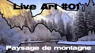 Live art #01 paysage de montagne