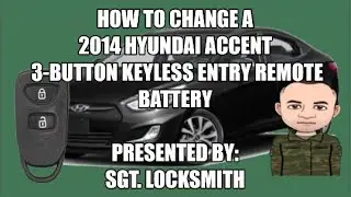 How to change a 2014 Hyundai Accent 3 Button Keyless Entry Remote Battery