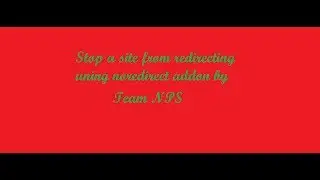 Stop a site from redirecting with Noredirect addon while injecting