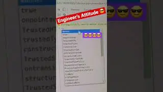 Engineer’s Attitude🔥😎 