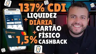 MELHOR CARTÃO COM 1,5% CASHBACK agora dentro da MELHOR CONTA REMUNERADA RECARGAPAY RENDE 137% CDI