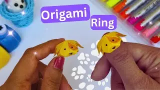 Origami | Origami Paper Ring dog | How to make paper ring