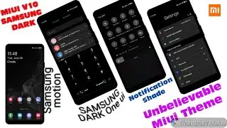 Dark One UI SAMSUNG For Miui 10 and Any Xiaomi phones
