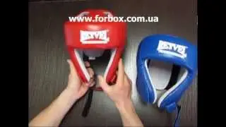Боксерский открытый шлем вид 2 кожа REYVEL  интернет магазин www.forbox.com.ua