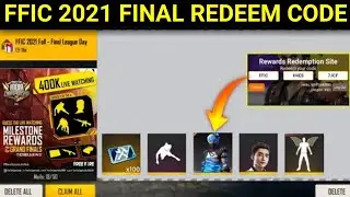 FFIC 2021 REDEEM CODE | FFIC REDEEM CODE TODAY | FREE FIRE REDEEM CODE TODAY | FFIC REDEEM CODE