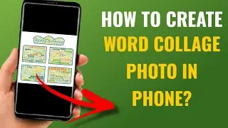 How To Create Word Cloud Collage Photo In Smart Phone | English