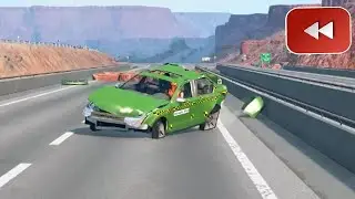 Reverse Cars vs Stones BeamNG Drive#31