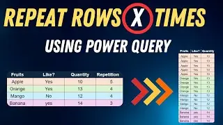 How to Repeat Table Rows in Power Query