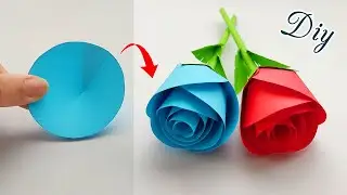 How To Make Easy And Realistic Paper Rose Flower 🌹| DIY Origami Rose
