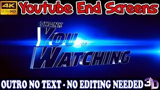 Outro Template No Text - YouTube End Screen video without Text (No editing needed)