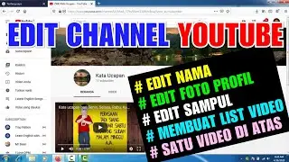 Cara edit Channel Youtube