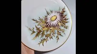 Винтажное чайное трио немецкой фарфоровой фабрики