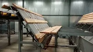 Участок расштабелирования пакетов пиломатериала