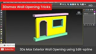 wall opening in 3dsmax using edit spline