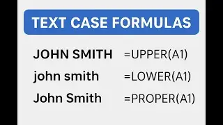 How to text convert to UPPERCASE,lowercase and Proper Excel Tutorial video