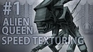 Texturing xenomorph queen part. 1 (Pixel art)
