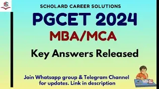 PGCET 2024 MBA MCA Key Answers Released - Next Procedure  | #pgcet2024 #pgcetmba #pgcet