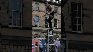 Street preformer at the Edinburgh Fringe festival Day 1