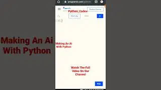 Creating An AI With Python 