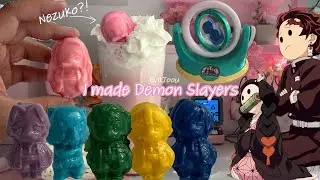 How to Make Demon Slayers using Kimetsu No Yaiba Chocolate Factory ft. Nezuko Drink🍡🌸