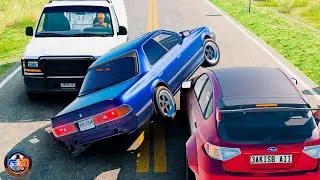 Side Collisions of Cars #43 - BeamNG drive CRAZY DRIVERS