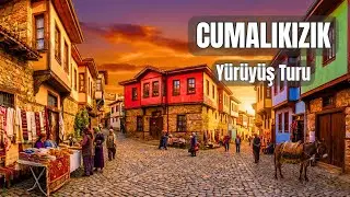 Rengarenk Cumalıkızık Sokakları Yürüyüş Turu | Walking Tour Turkey [4K]