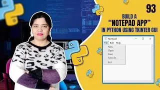 Build a Notepad App in Python Using Tkinter GUI | Complete Tutorial Create, Open, Edit & Save Files