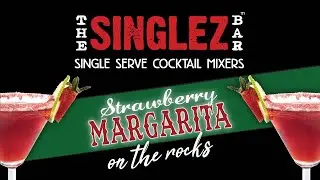 Making a Strawberry Margarita on the rocks with Singlez Bar cocktail mix