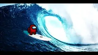 Among Us but surf rock instead of drip