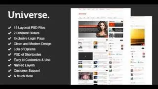 Preview Universe - Premium News and Magazine PSD Template
