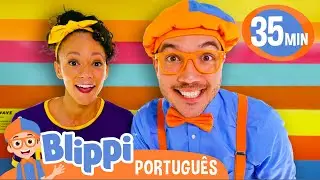 Blippi e Meekah Visitam a Fábrica das Cores! | Melhores Episódios do Blippi! | Vídeos Educativos