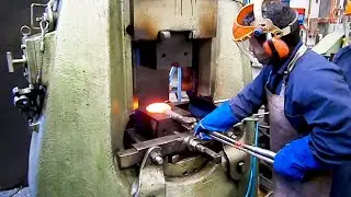 Fast Professional Forging Process In Action With Modern Hydraulic Forging Method & Ingenious Tools